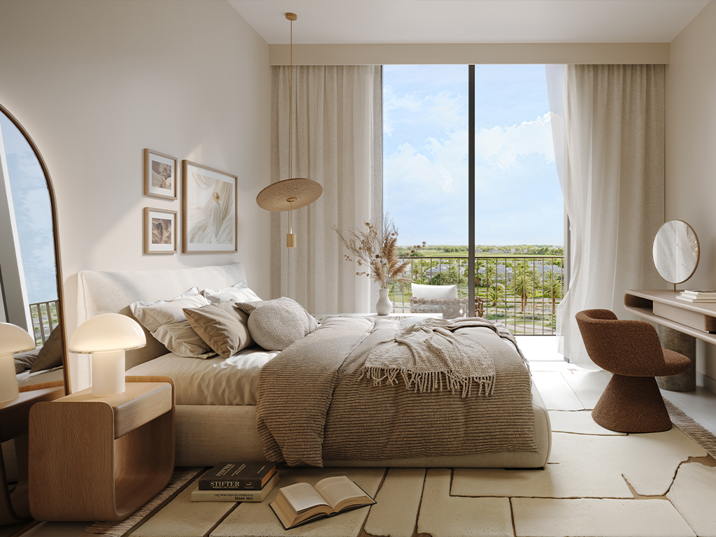 Greencrest, Dubai Hills Estate — living interior in neutral tones